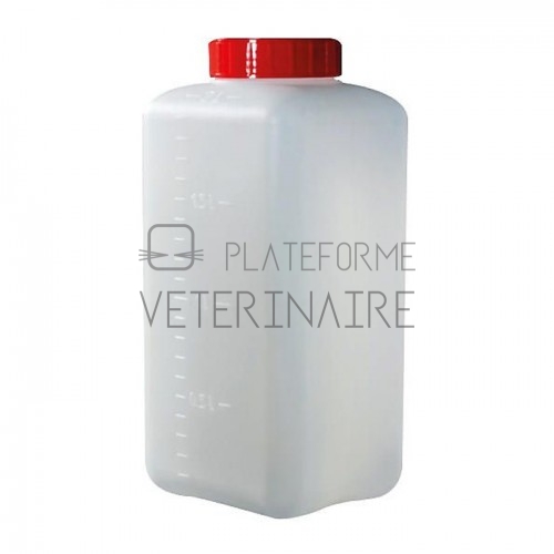 FLACON CARRE LARGE OUVERTURE DBLE FERMET. 2000ML (X 175)