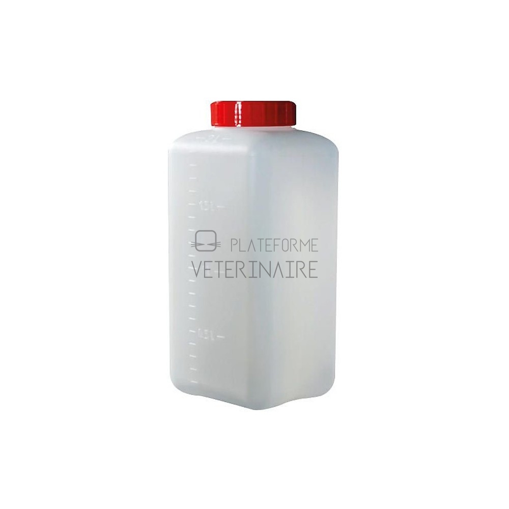 FLACON CARRE LARGE OUVERTURE DBLE FERMET. 2000ML (X 175)