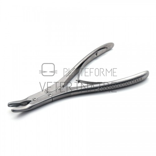 PINCE GOUGE RUSKIN DOUBLE ARTICULATION DROITE 18 CM - MORS 5 MM