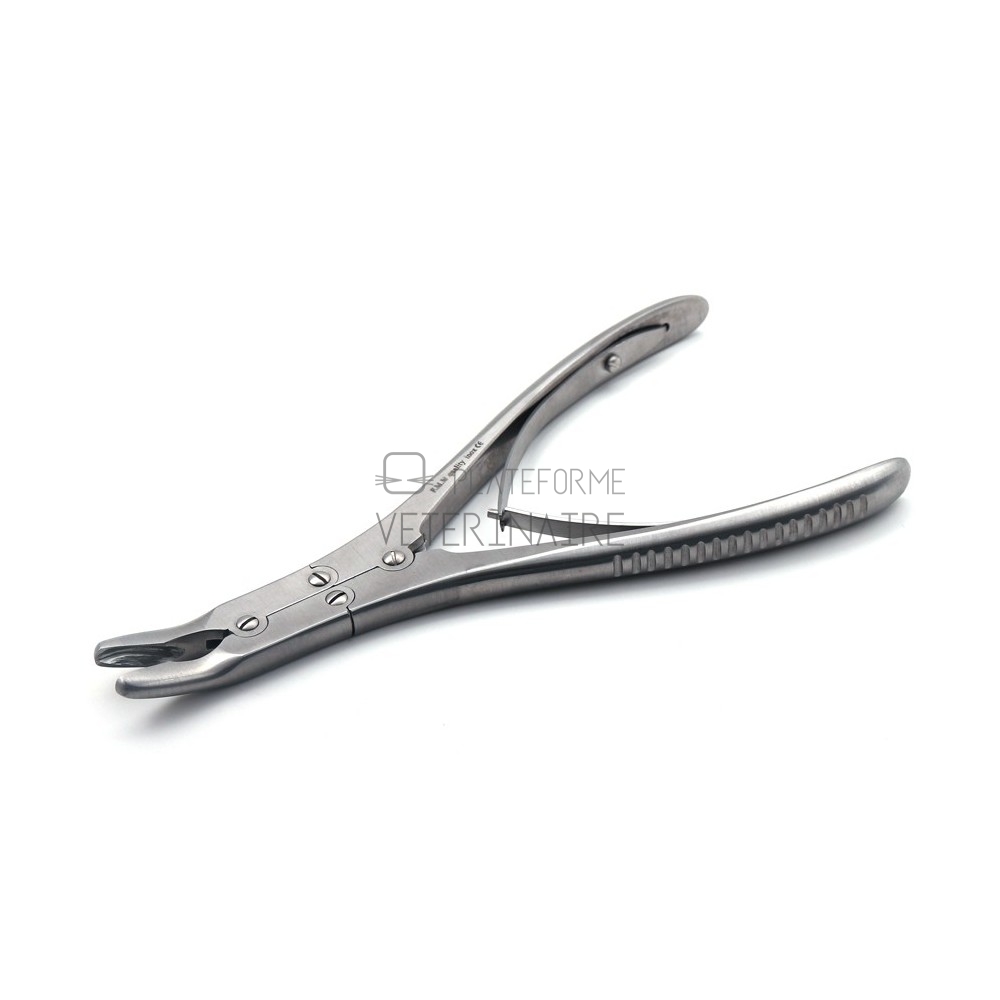 PINCE GOUGE RUSKIN DOUBLE ARTICULATION DROITE 18 CM - MORS 5 MM