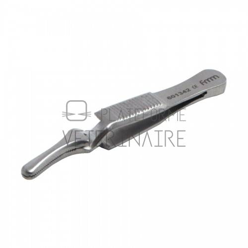 PINCE HEMOSTATIQUE A TENDRE LES FILS DE WECKER 5 CM - COURBE