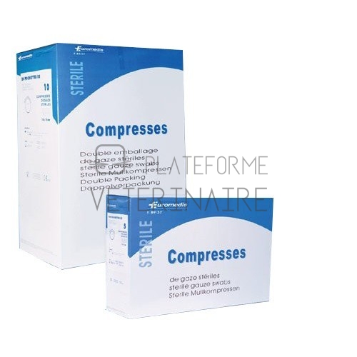 COMPRESSE GAZE STERILE 17 FILS/12 PLIS 7,5 X 7,5 CM (20 SACHETS X 5)
