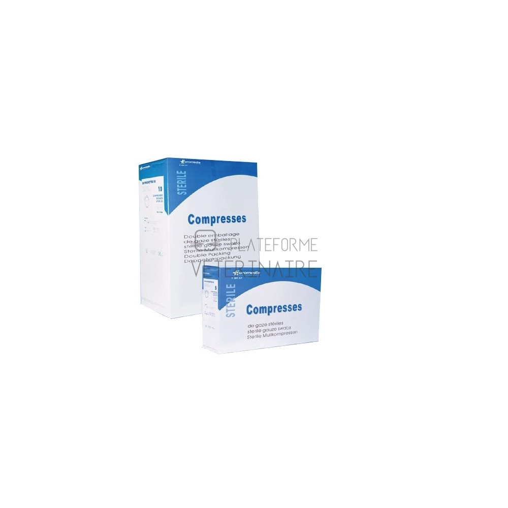 COMPRESSE GAZE STERILE 17 FILS/12 PLIS 7,5 X 7,5 CM (20 SACHETS X 5)