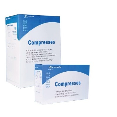 COMPRESSE GAZE STERILE 17 FILS/12 PLIS 7,5 X 7,5 CM (20 SACHETS X 5)