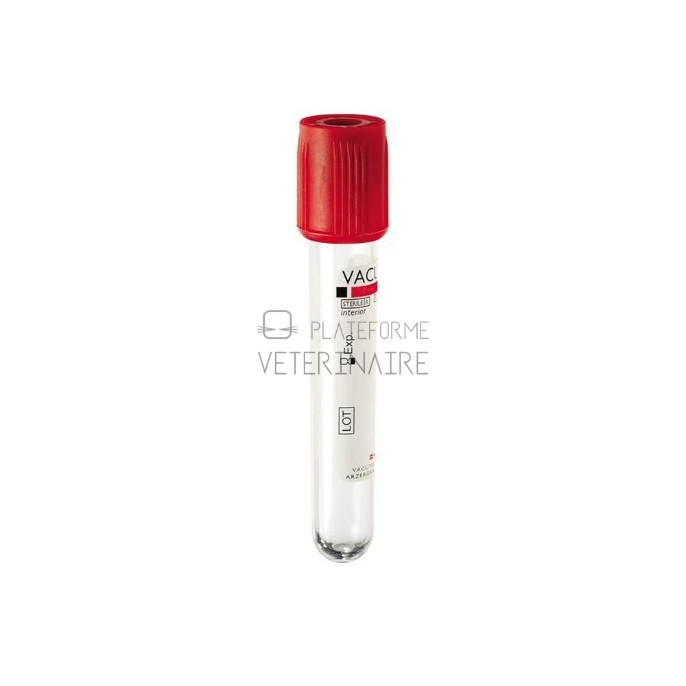 TUBE PRELEVEMENT VACUTEST 4ML/5ML SEC SERUM (X 100)