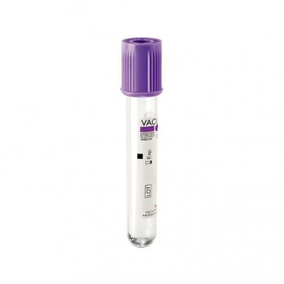 TUBE PRELEVEMENT VACUTEST 5ML/4ML EDTA K2  (X 100)