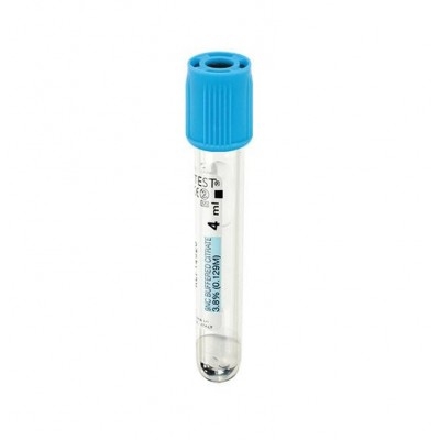 TUBE SS VIDE VACUTEST PET 3.6ML/5ML CITRATE COAG.3.8% STER (X 100)