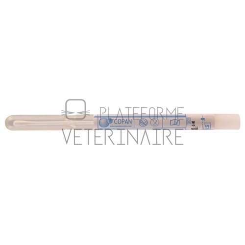 ECOUVILLON SEC STERILE TIGE PLASTIQUE + COTON (X 100)