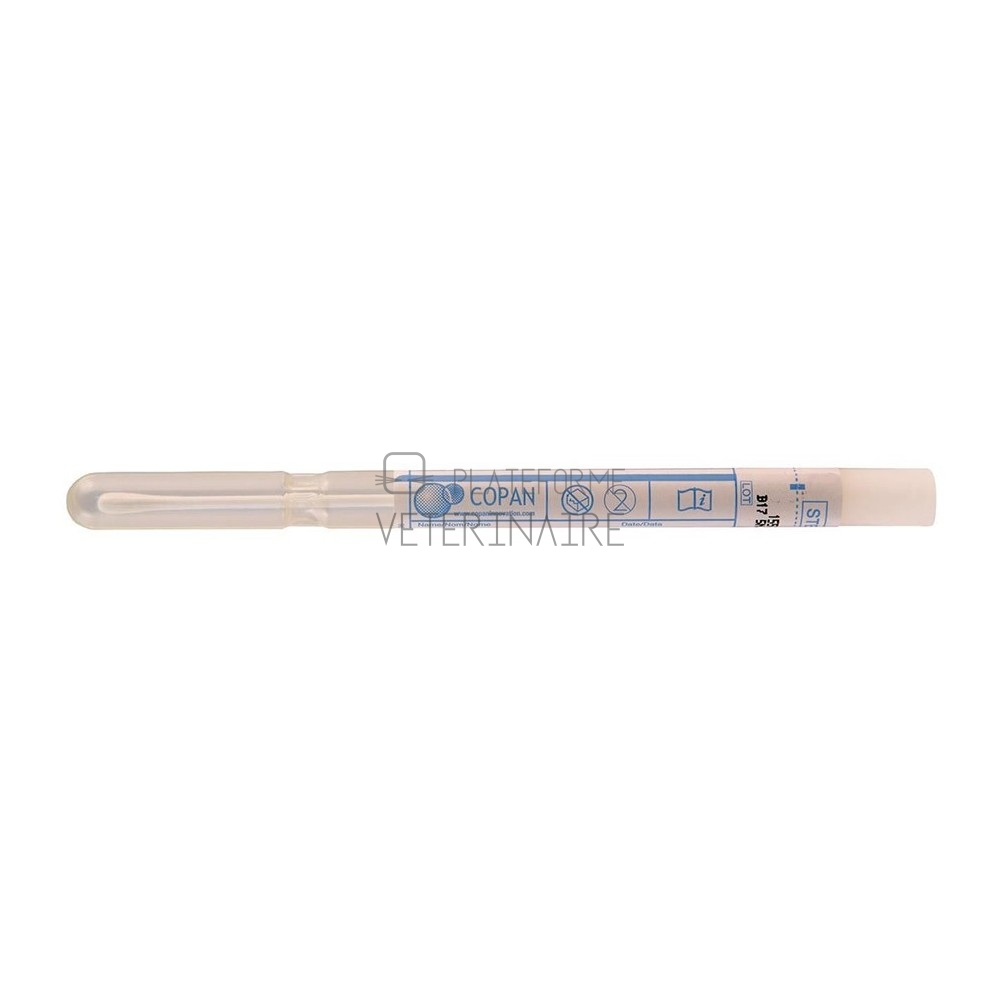 ECOUVILLON SEC STERILE TIGE PLASTIQUE + COTON (X 100)