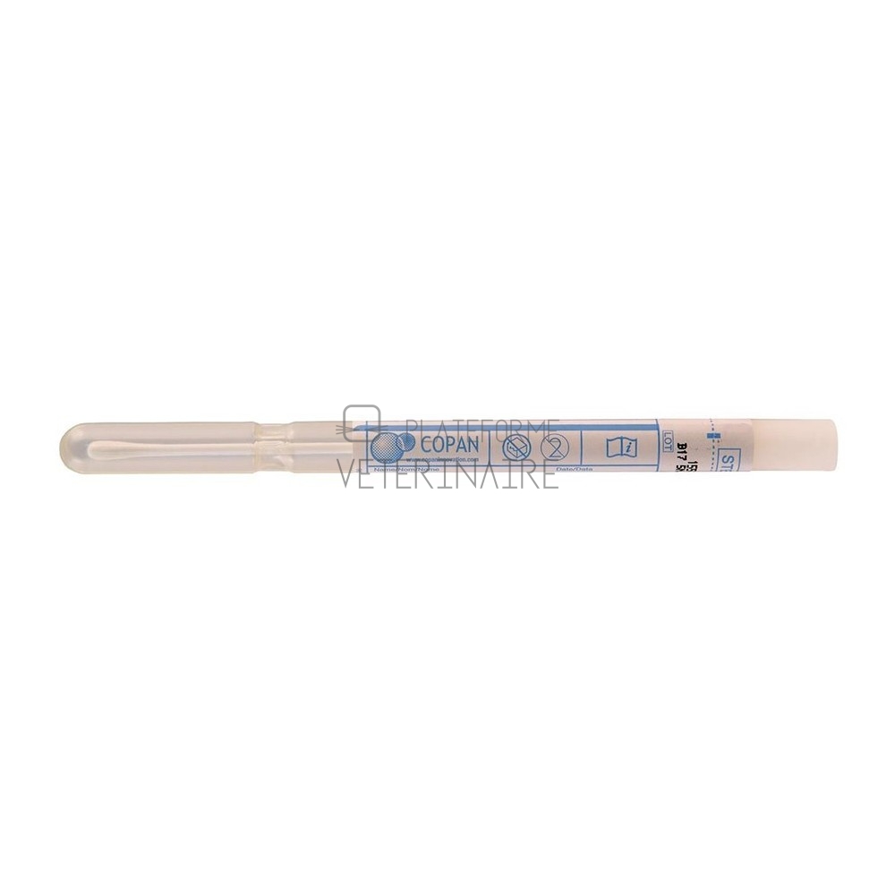 ECOUVILLON SEC STERILE TIGE PLASTIQUE + COTON (X 100)