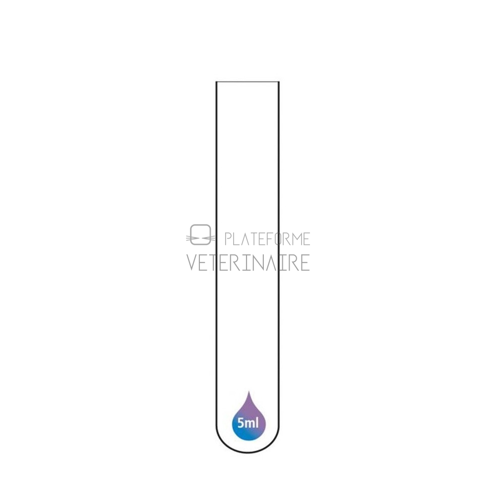 TUBE PLASTIQUE PS FOND ROND NS 5ML 75X13MM (X 2500) TUBE PLASTIQUE PS FOND ROND NS 5ML 75X13MM (X 2500)