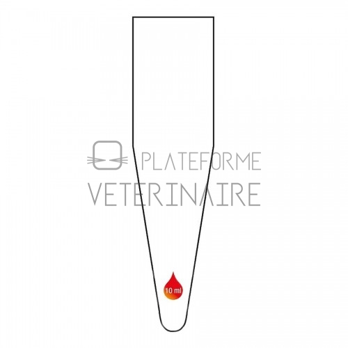 TUBE PP FOND CONIQUE 10ML STERILE A/BOUCHON (X 1000)