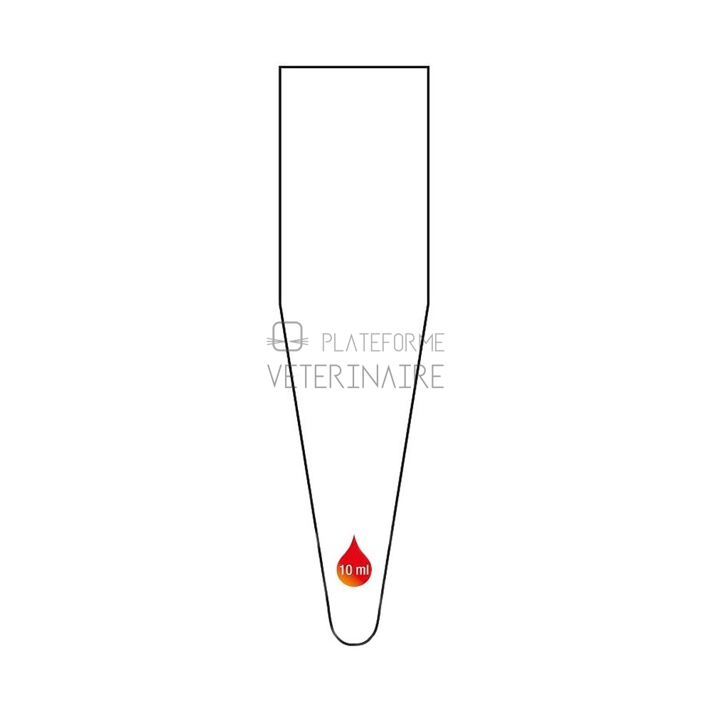 TUBE PP FOND CONIQUE 10ML STERILE A/BOUCHON (X 1000)