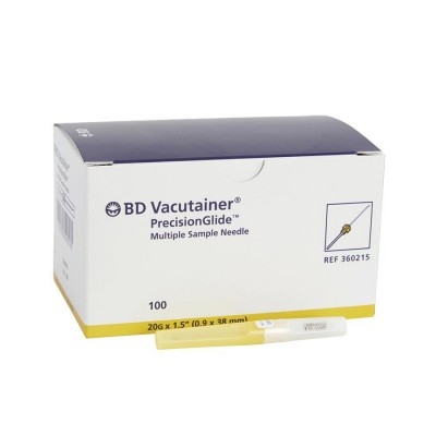 BD AIGUILLE STERILE VACUTAINER 20G - 360215 (X 100)