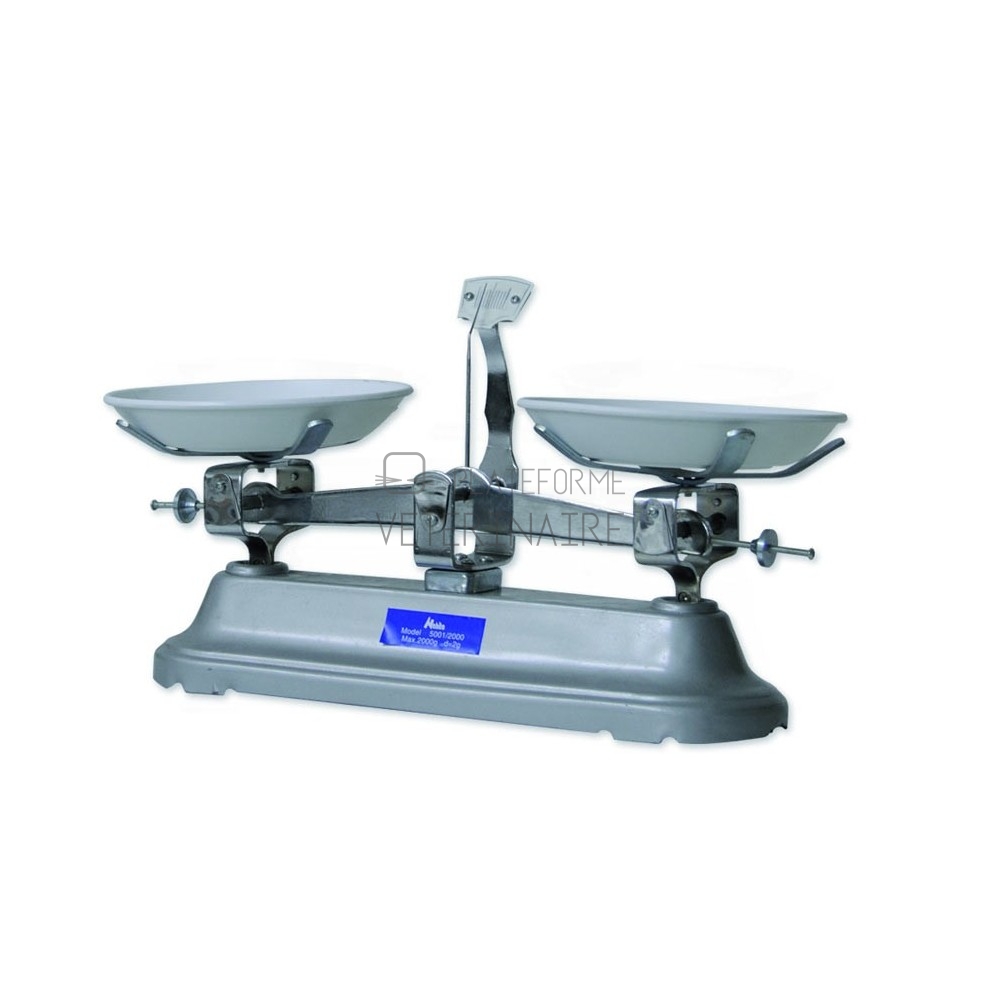 BALANCE MOD. ROBERVAL 2 PLATEAUX 2000 GR./2 GR. + 1 JEU DE POIDS