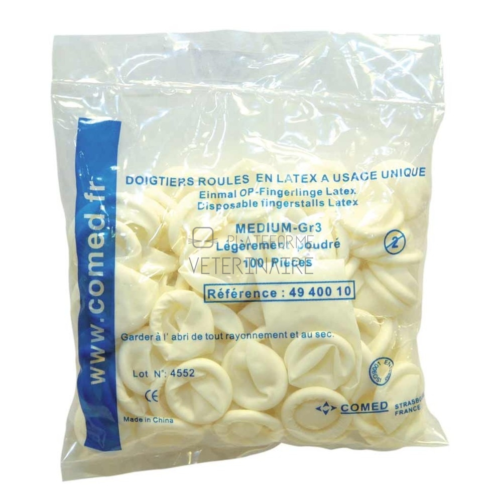 DOIGTIERS ROULES EN LATEX NS LARGE (LE 100) DOIGTIERS ROULES EN LATEX NS LARGE (LE 100)
