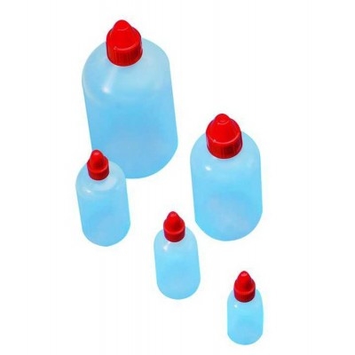 PISSETTE BOUCHON ROUGE POLYETHYLENE 250 ML, AVEC COMPTE-GOUTTES