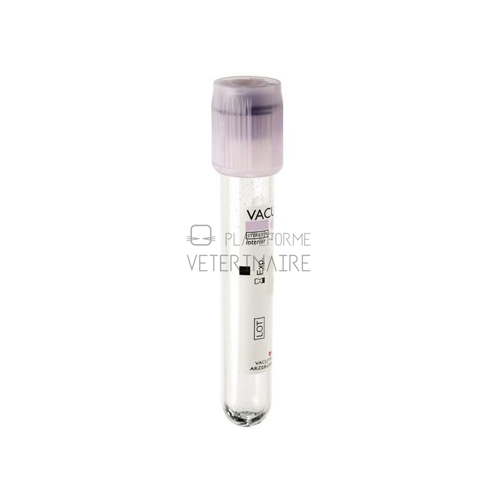 TUBE PRELEVEMENT VACUTEST 5ML/3ML EDTA K2  (X 100)