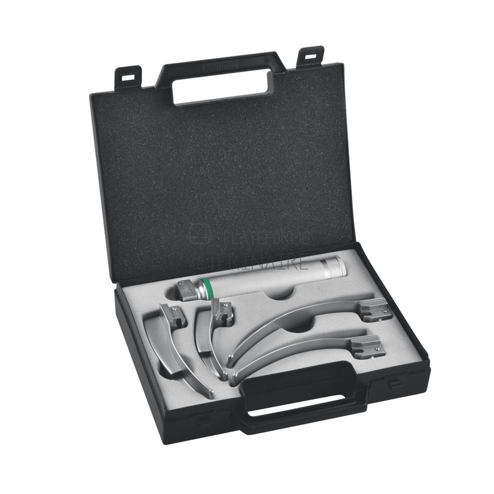 LARYNGOSCOPE 4 LAMES + MANCHE EN COFFRET