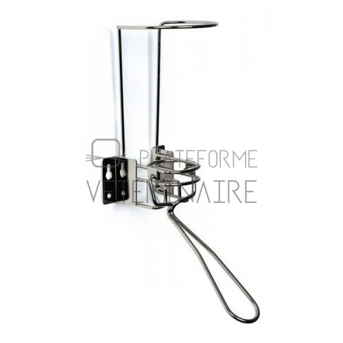 DISTRIBUTEUR ACIER INOX.COMMANDE AU COUDE POUR FLACON  1 LITRE