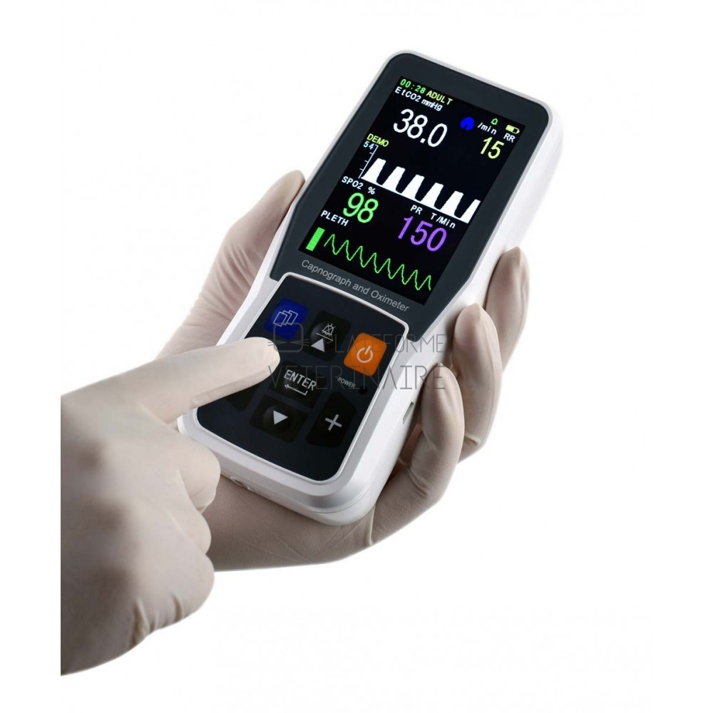 oxymètre de pouls pour Smartphone (iOximeter ® ). Il est connecté au