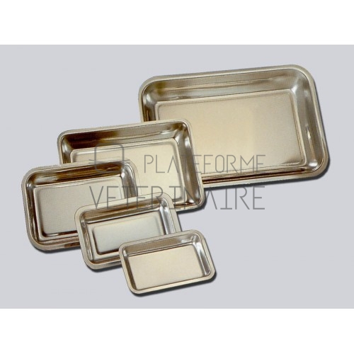 PLATEAU INOX RECTANGULAIRE 51 X 34 X 5 CM