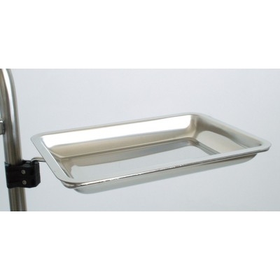 PORTE-PLATEAU + PLATEAU INOX 26X18CM P/GUERIDON