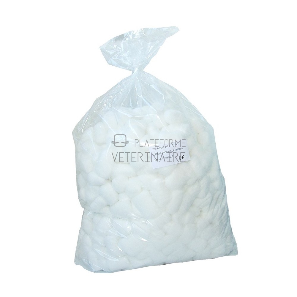 COTON HYDROPHILE, BOULE DE COTON 700 UNITES LE SAC