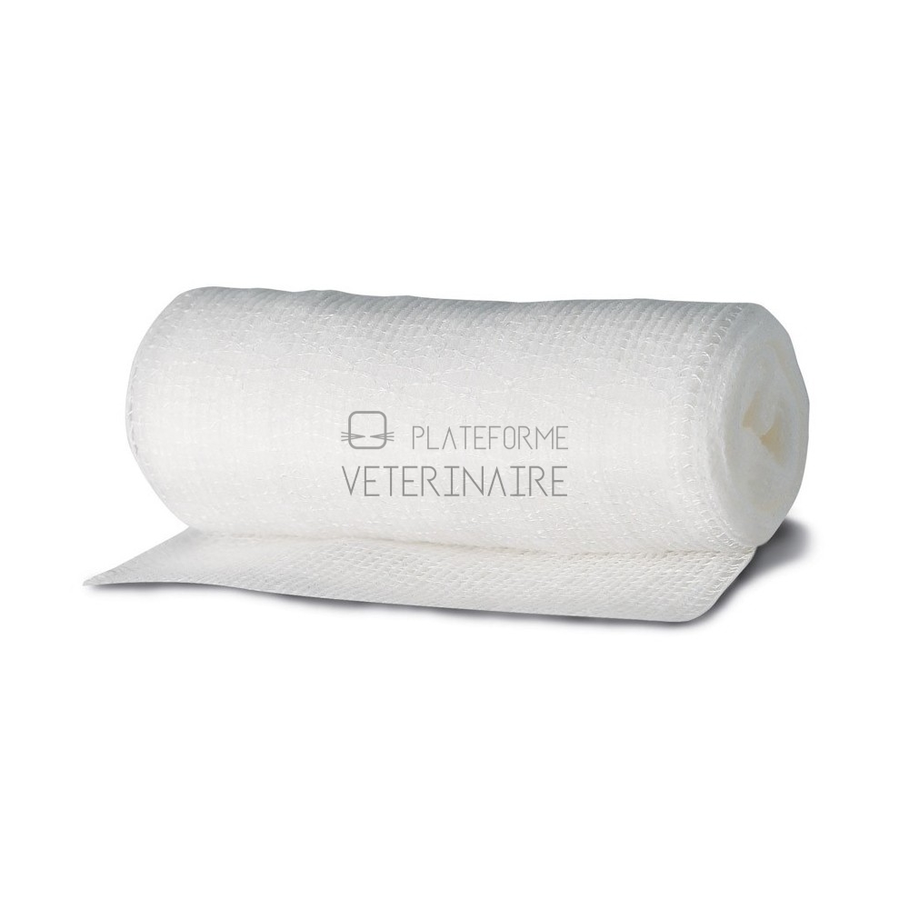 BANDE GAZE EXTENSIBLE NYLON/COTON 4 M X 5CM (BOITE DE 50)