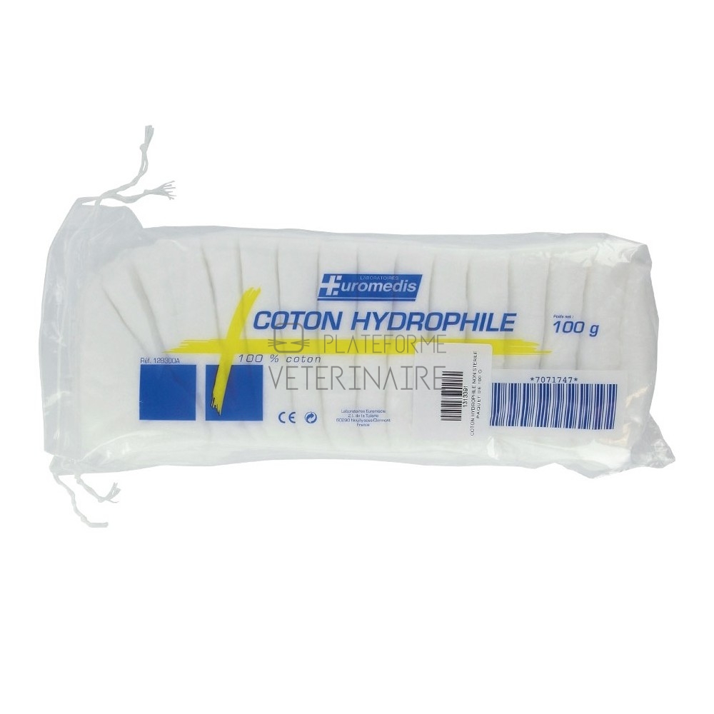 COTON HYDROPHILE EN ACCORDEON SACHET DE 100 GRS