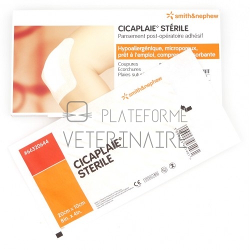 PANSEMENT CICAPLAIE STERILE 10CM X 8CM (BTE 5)