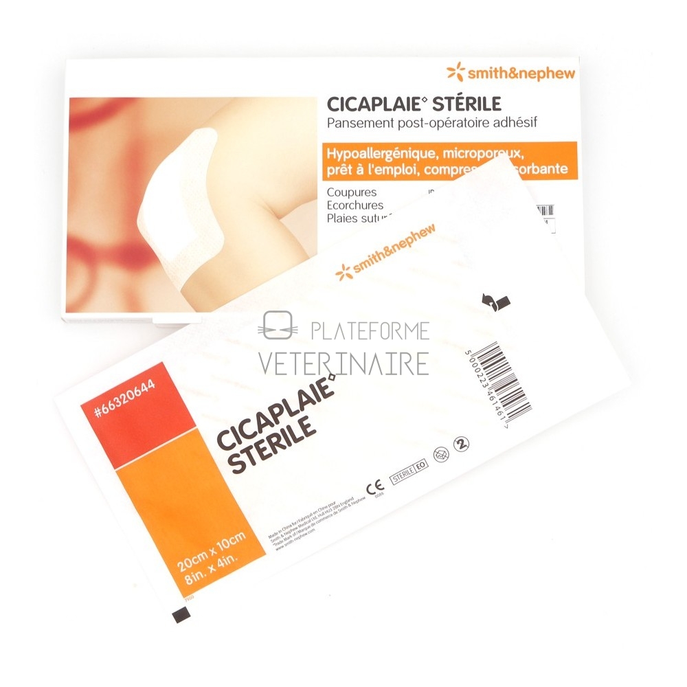 PANSEMENT CICAPLAIE STERILE 10CM X 8CM (BTE 5)