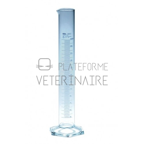 EPROUVETTE FORME HAUTE GRADUEE VERRE BORO   50 ML DIV. 1 ML