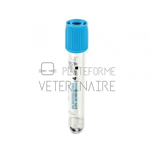 TUBE SS VIDE VACUTEST PET 3.15ML/5ML CITRATE COAG.3.2% STER (X100)