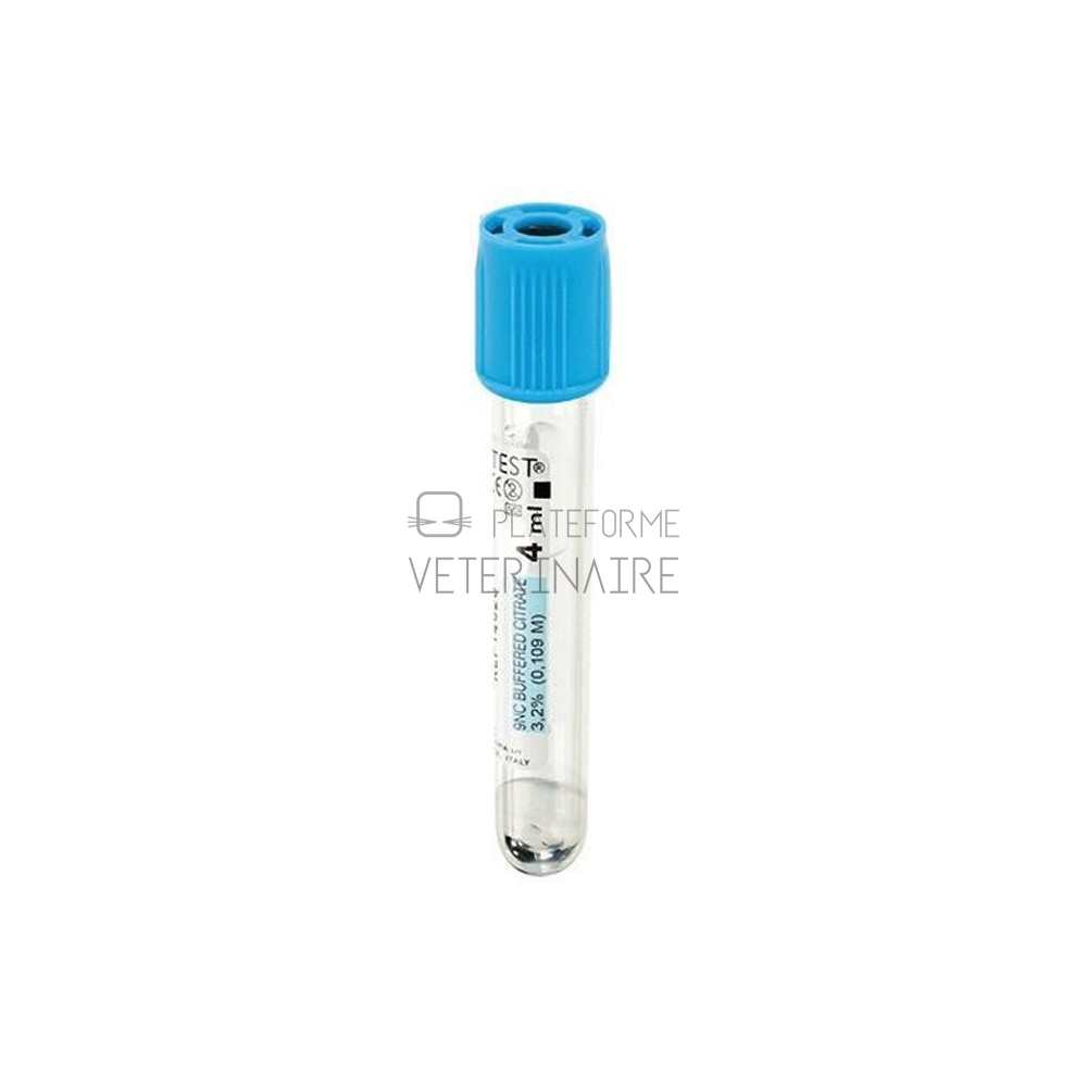 TUBE SS VIDE VACUTEST PET 3.15ML/5ML CITRATE COAG.3.2% STER (X100)