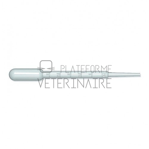 PIPETTE PLAST.COMPTE GOUTTE NS CAPAC. 3ML A/BULBE (X 500)