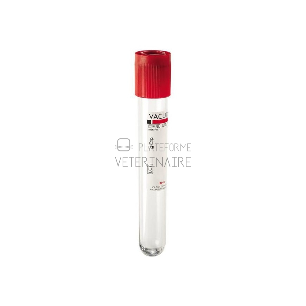 TUBE PRELEVEMENT VACUTEST 10ML SEC/SERUM (X 100)