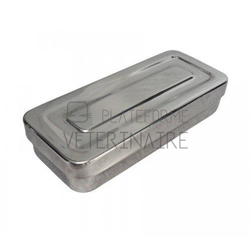 PLATEAU INOX RECTANGULAIRE 42 X 28 X 5 CM