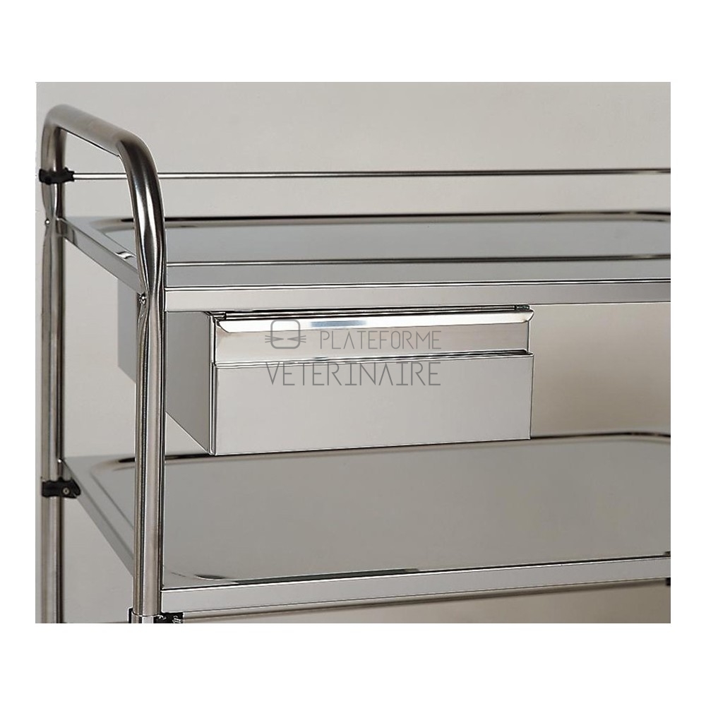 TIROIR INOX P.M. (600 X 400MM)  POUR GUERIDON