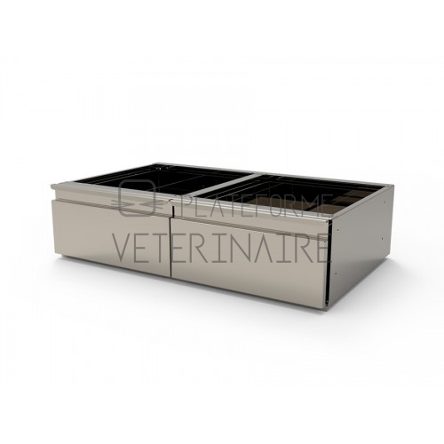 TIROIR INOX G.M.(600 X 400MM)  POUR GUERIDON