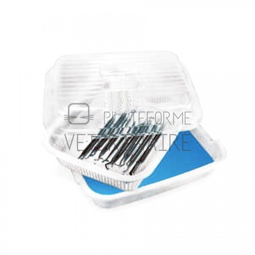 BAC DE TREMPAGE PVC STERILISATION A FROID INSTRUMENTS 30X22CM / 3L