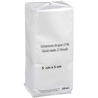 COMPRESSE HYDROPH.17 FILS 12 PLIS 10X10 CM(X 100)