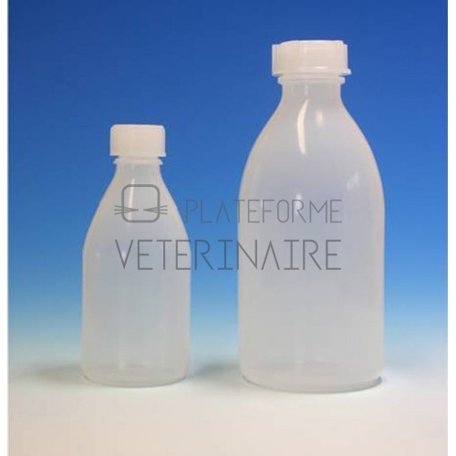 FLACON PLASTIQUE + BOUCHON 500 ML