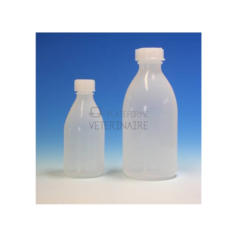 FLACON PLASTIQUE + BOUCHON 500 ML