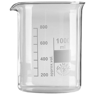 BECHER VERRE BORO FORME BASSE AVEC BEC 1000 ML