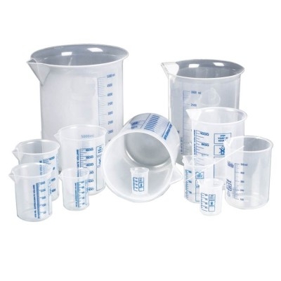 BECHER PLASTIQUE POLYPROPYLENE GRADUE 600 ML