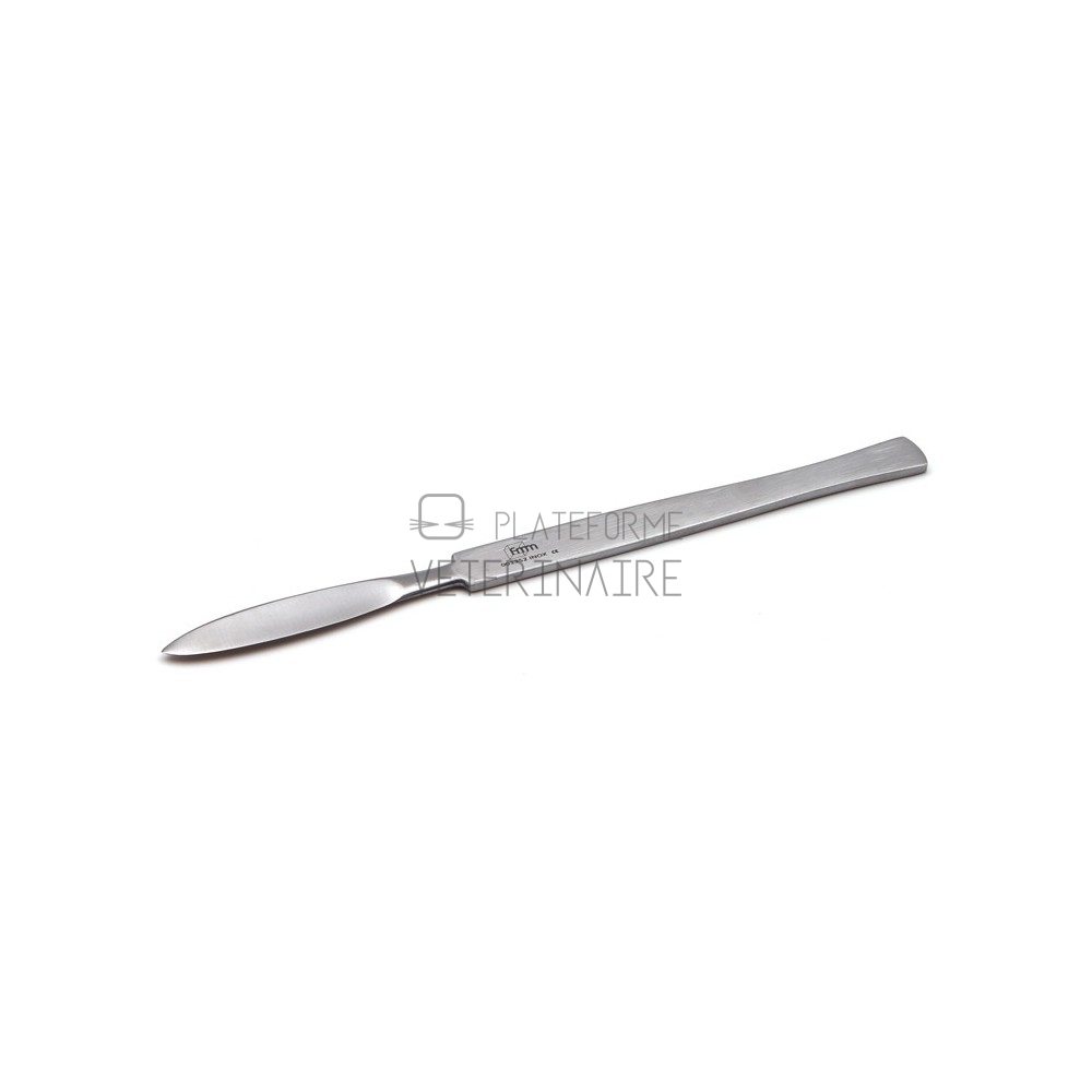 BISTOURI FIXE MANCHE PLAT 17CM LAME CONCAVE 50MM