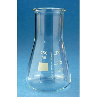 ERLENMEYER VERRE BORO COL LARGE GRADUE 100 ML