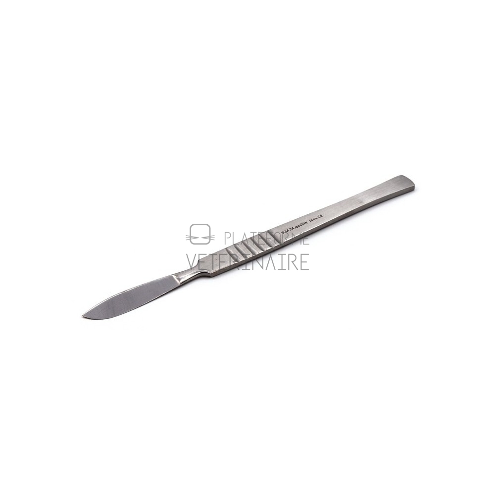 BISTOURI FIXE MANCHE PLAT 17 CM LAME CONVEXE DE 50 MM (FIG.2)