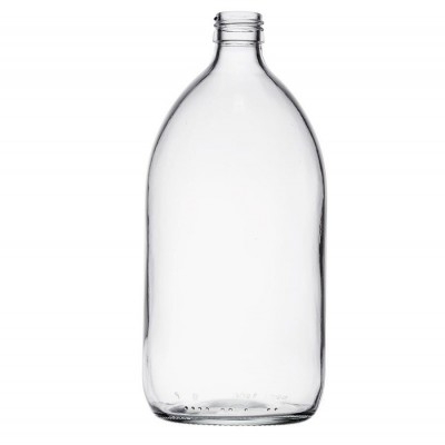 FLACON SIROP VERRE BLANC 250 ML + BOUCHON (LES 49)